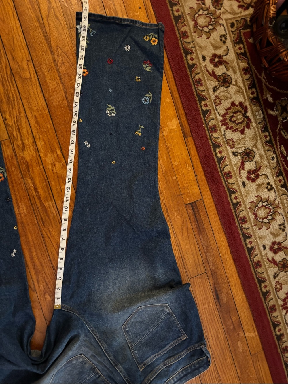 DRIFTWOOD Indigo Blue Kelly High-Rise Jeans with Beautiful Embroidery - Picture 7 of 8